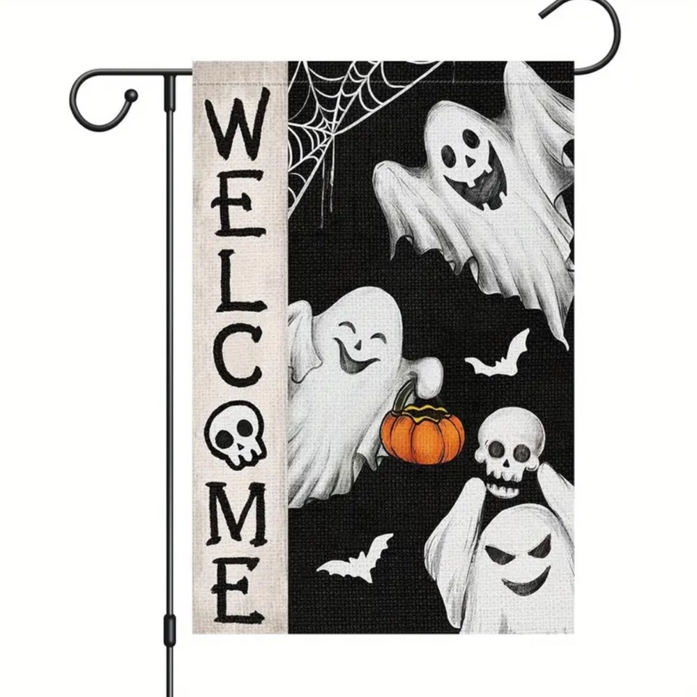 Ghost Garden Halloween Flag